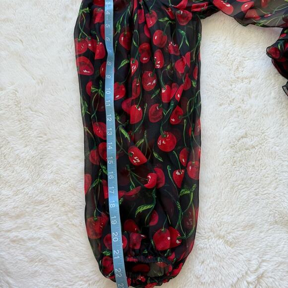 NEW!! Dolce&Gabbana cherry print silk dress size 44IT  or 8 US Authentic… - Picture 16 of 16